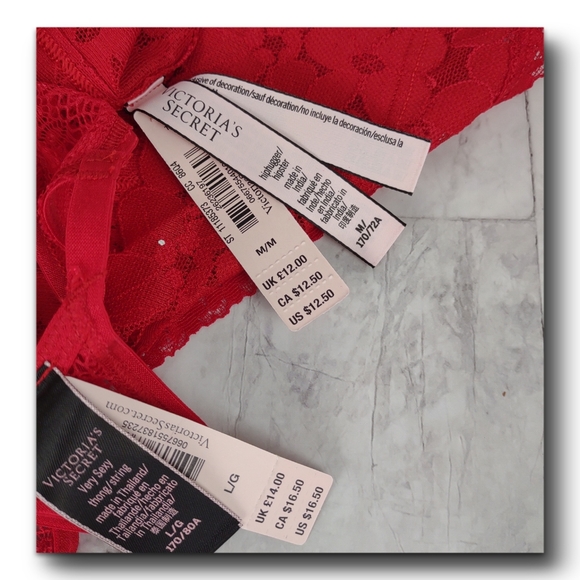 NWT Body by Victoria 32DDD red bra & panty - Picture 8 of 14